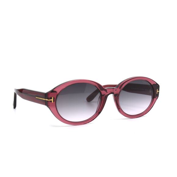 TOM FORD GENEVIEVE TF916/S 81B SHINY VIOLET SMOKE SUNGLASSES - Picture 2 of 14